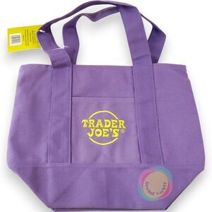 Trader Joe's Mini Canvas Tote Bag Halloween 2025 Purple Limited Edition NWT